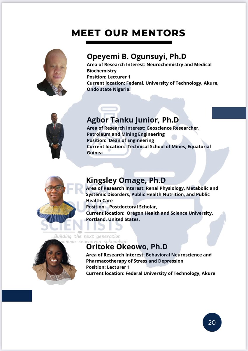 Africayoungsci1's tweet photo. We value our mentors for their impactful contributions. #AYSMP https://t.co/XZsKzRzaQb