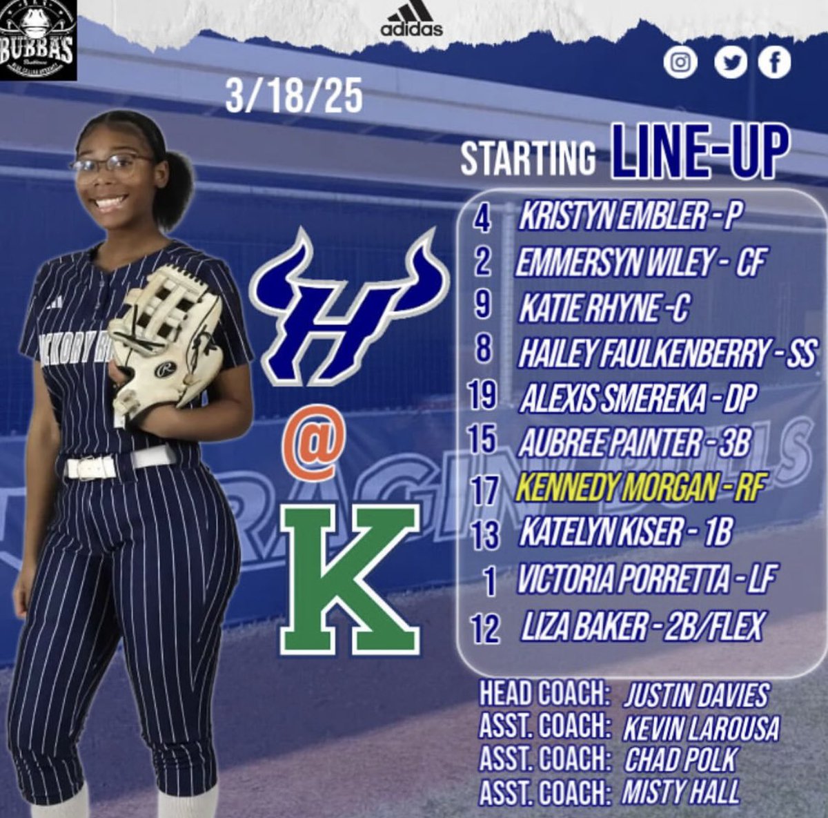 HRHSVarsitySoftball (@hrbullssoftball) on Twitter photo ๐จGAME DAY๐จ
After a nice Spring Break we are ready to get after it!! One the road for a big <a href="/Gm4Sports/">Greater Metro 4 Conference</a> conference match up!
๐ Kannapolis Wonders
โฐ 6pm
๐ Kannapolis MS(1445 Oakwood Rd, Kannapolis,NC 28081
๐ Game Changer
๐ค๐ฝ HORNS UP
<a href="/hrhsbulls/">Hickory Ridge Raginโ Bulls ๐ค๐ป</a> <a href="/CJemalHorton/">C. Jemal Horton</a> <a href="/MaxPreps/">MaxPreps</a> ๐จGAME DAY๐จ
After a nice Spring Break we are ready to get after it!! One the road for a big <a href="/Gm4Sports/">Greater Metro 4 Conference</a> conference match up!
๐ Kannapolis Wonders
โฐ 6pm
๐ Kannapolis MS(1445 Oakwood Rd, Kannapolis,NC 28081
๐ Game Changer
๐ค๐ฝ HORNS UP
<a href="/hrhsbulls/">Hickory Ridge Raginโ Bulls ๐ค๐ป</a> <a href="/CJemalHorton/">C. Jemal Horton</a> <a href="/MaxPreps/">MaxPreps</a>