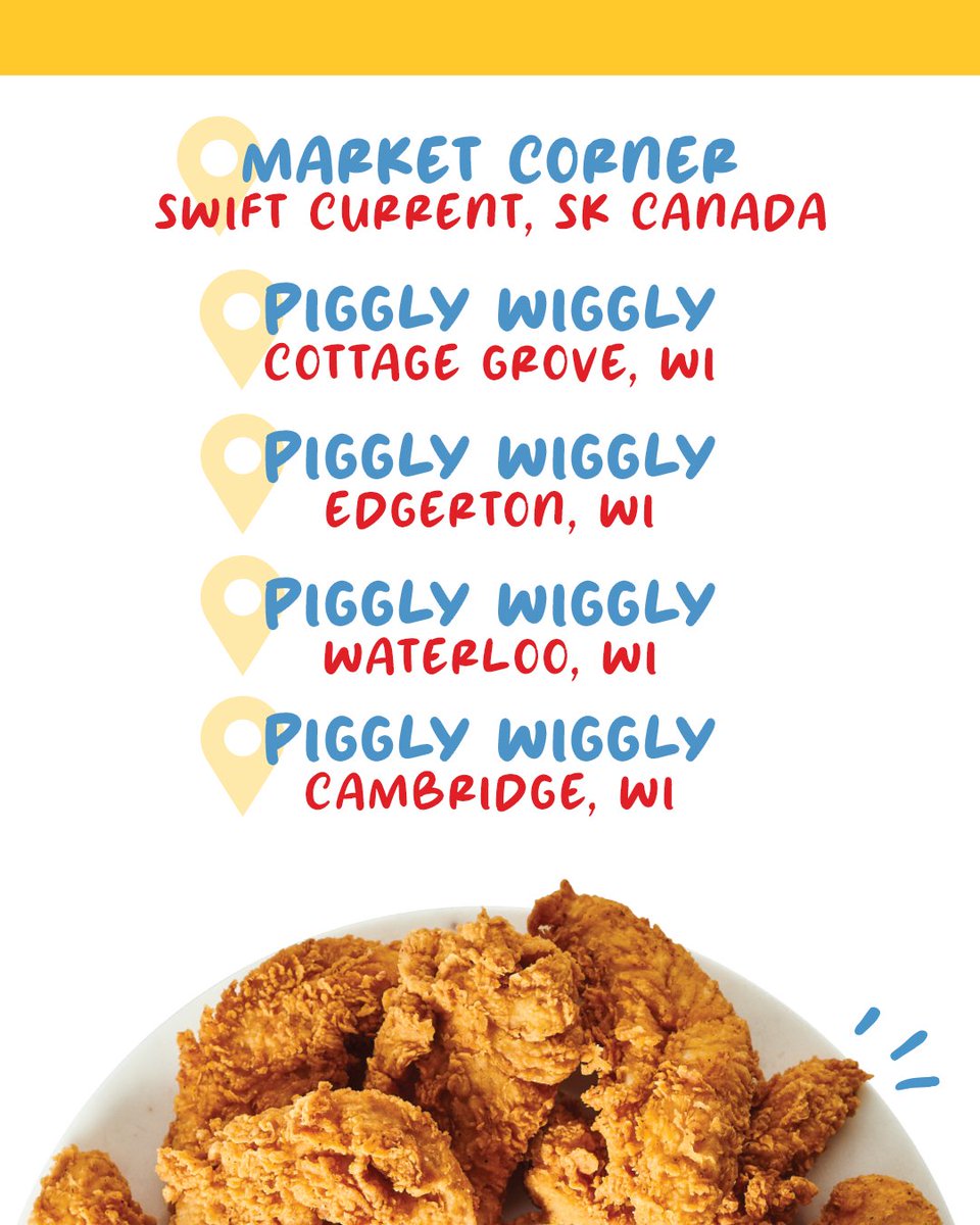 Now Open &amp; Fryin’ Up The Good Stuff Near you!​

📍Swift Current, SK Canada​
📍Holden, MO​
📍Cottage Grove, Edgerton, Waterloo, &amp; Cambridge, WI
📍Seattle, WA
📍Auburn &amp; Geneva, NY
📍 Phoenix, AZ
📍 Talent, OR