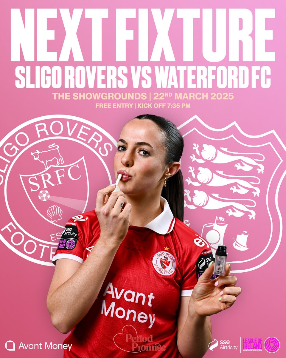 Next Up 🔴⚪️

This Saturday, we take on Waterford FC at the Showgrounds for the first time ever! With free entry, it’s the perfect chance to come down and show your support 🙌

We’re also proud to partner with ATU Sligo Healthy Campus to raise awareness and help #NailTheStigma