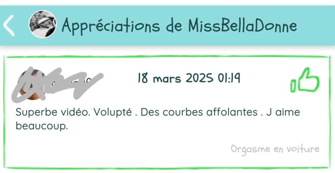 J'aime ces messages en retour☺️.
<a href="/Compte_VTC_Off/">Vends Ta Culotte - Compte officiel</a>