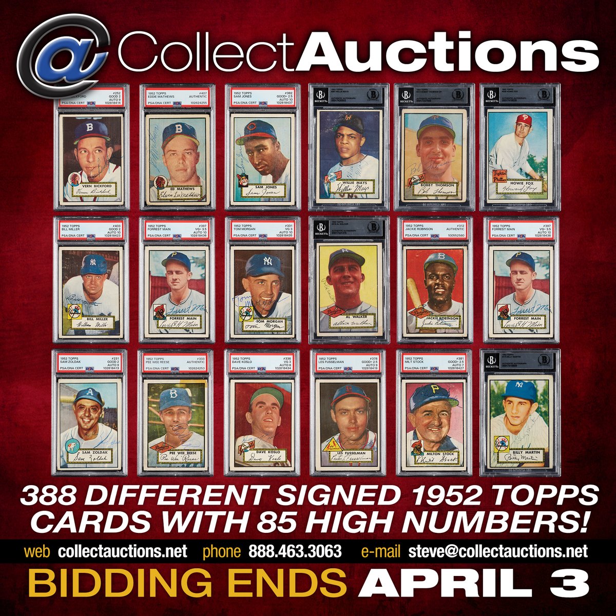 Bidding ends April 3 at collectauctions.net