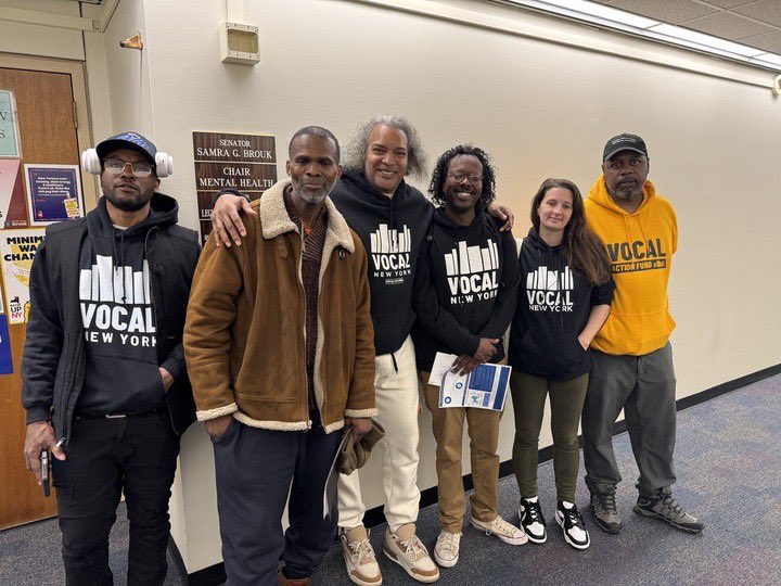 Today, our Albany and Rochester offices met with teams from <a href="/VOCALNewYork/">VOCAL-NY</a> to discuss the passage of Daniel's Law (S3670) and the important role that peer support specialists can play in improving our state’s crisis response systems. #danielslaw #passdanielslaw