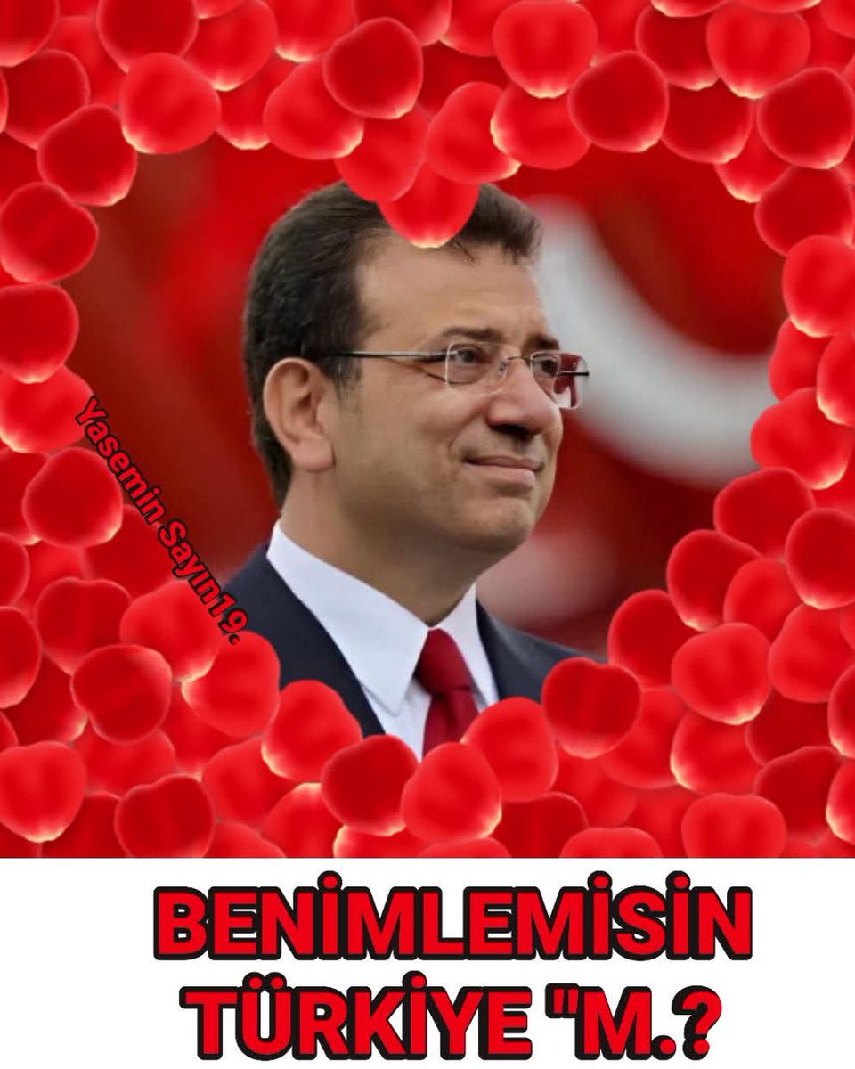 "EKREM İMAMOĞLU"
KENDİMİ MİLLETİME EMANET EDİYORUM DEDİ.
  EMANETE SAHİP ÇIKAN KAÇ KİŞİYİZ?