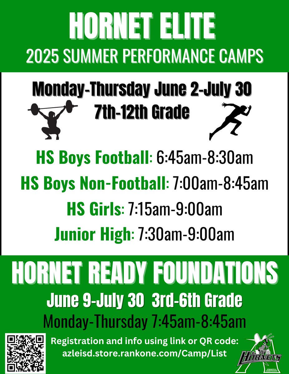 Hornet Athletes-This summer will you BE ELITE?