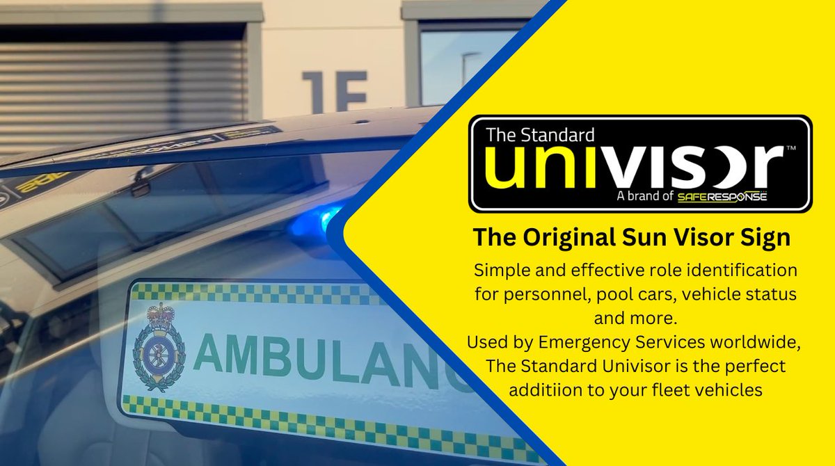 Univisor by Safe Response enhances emergency response with sun visor-mounted signs for clear role visibility. Perfect for rescue teams, it boosts efficiency, ensures instant recognition, and streamlines operations. Ideal for fleets and budget-friendly! #Univisor #SearchAndRescue