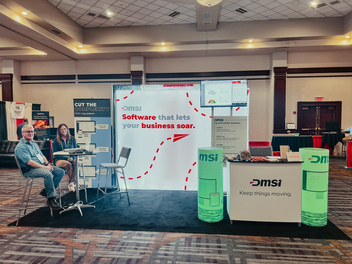 The Indiana Hardwood Lumbermen's Association Convention is officially underway in Indianapolis, IN! ✨ Swing by booth 511/610 to meet the DMSi team and learn more about our software for the hardwoods industry! 

#IHLA #DMSi