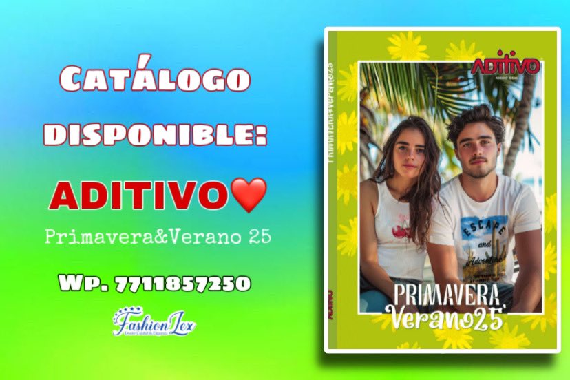 FashionLexModel's tweet image. ¡Disponible nuestro catálogo ADITIVO 2025❤️🎊!

Pídelo por wp 7711857250 y por nuestras redes #FashionLex💙

Colección ¡Primavera Verano 2025!😎👌🏻✨