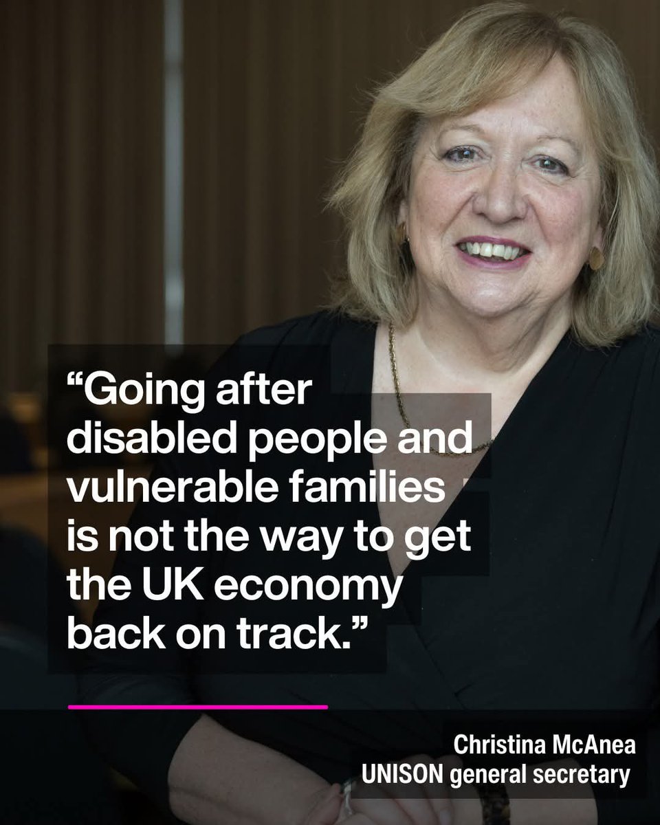 “The government must listen to concerns and row back on some of its plans. This is not the way to fix the UK’s fortunes.” UNISON general secretary Christina McAnea on government plans to overhaul the welfare system.

unison.org.uk/news/press-rel…