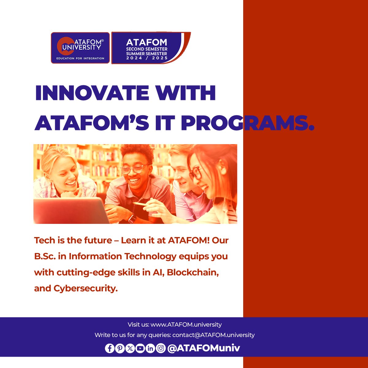 ATAFOMUni's tweet image. Your Degree, Your Future! 🎓🌍
Join ATAFOM University and take the next step toward success. Apply now!
#ATAFOMUniversity #HigherEducation #StudyOnline #GlobalOpportunities #FutureLeaders #EducationForAll