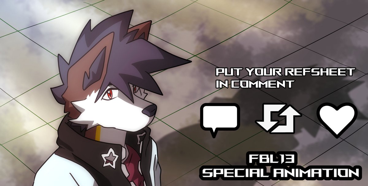 ✨Cher fufu✨
J'ai une grosse annonce à vous faire !!!
--- 
Je prépare une belle animation spéciale pour la #FBL13 et pour passer mes journées, je vais y consacré tout mon temps dessus !  
Hésitez pas à RT et envoyer vos refsheet dans les commentaires pour y participé :D
#furry