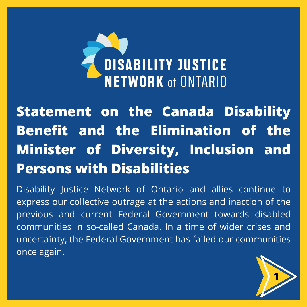 Disability Justice Network of Ontario tweet media