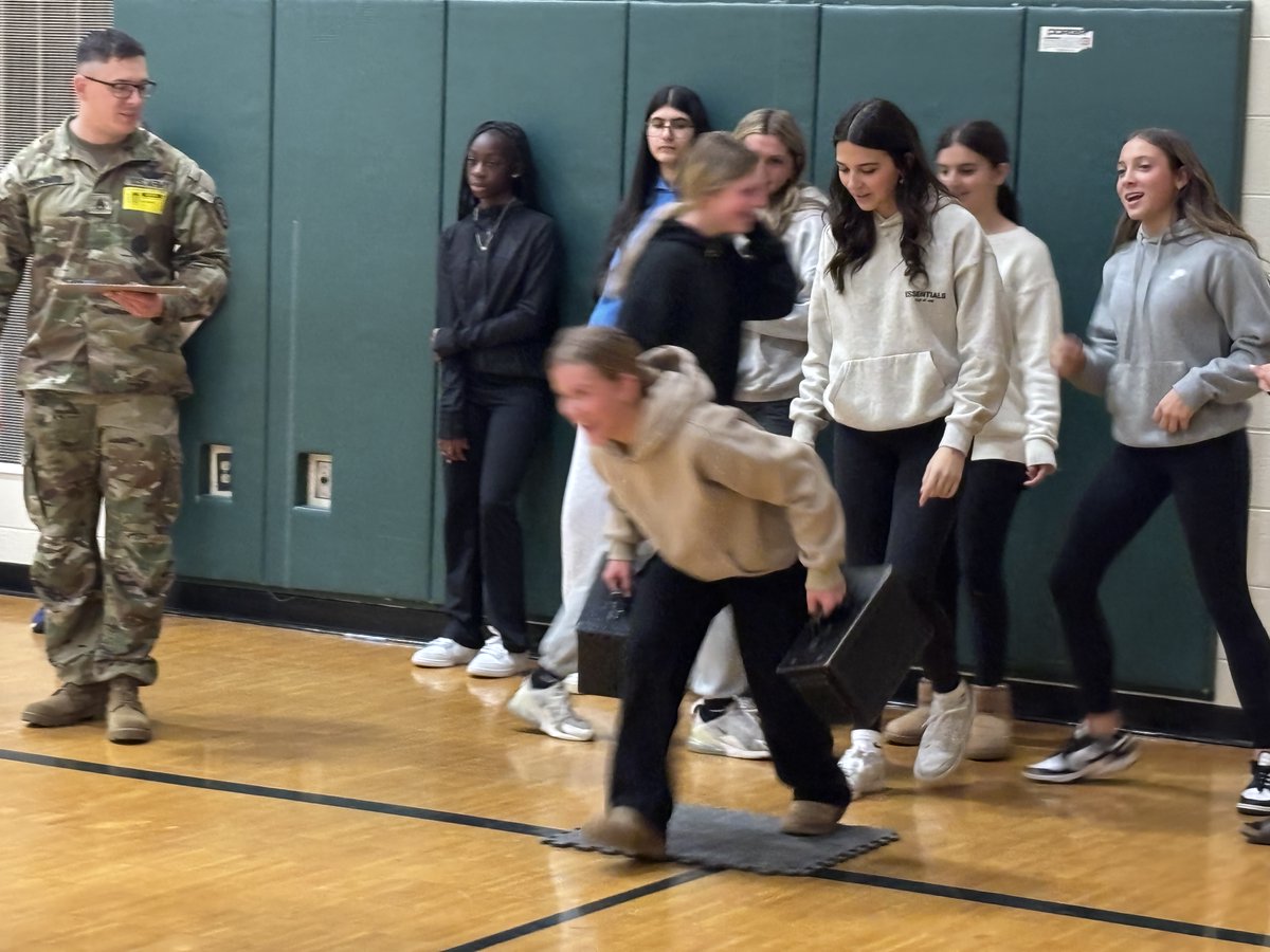 Thank you to members of the U. S. Army for visiting DHS9 today and providing some challenging fitness opportunities for our students