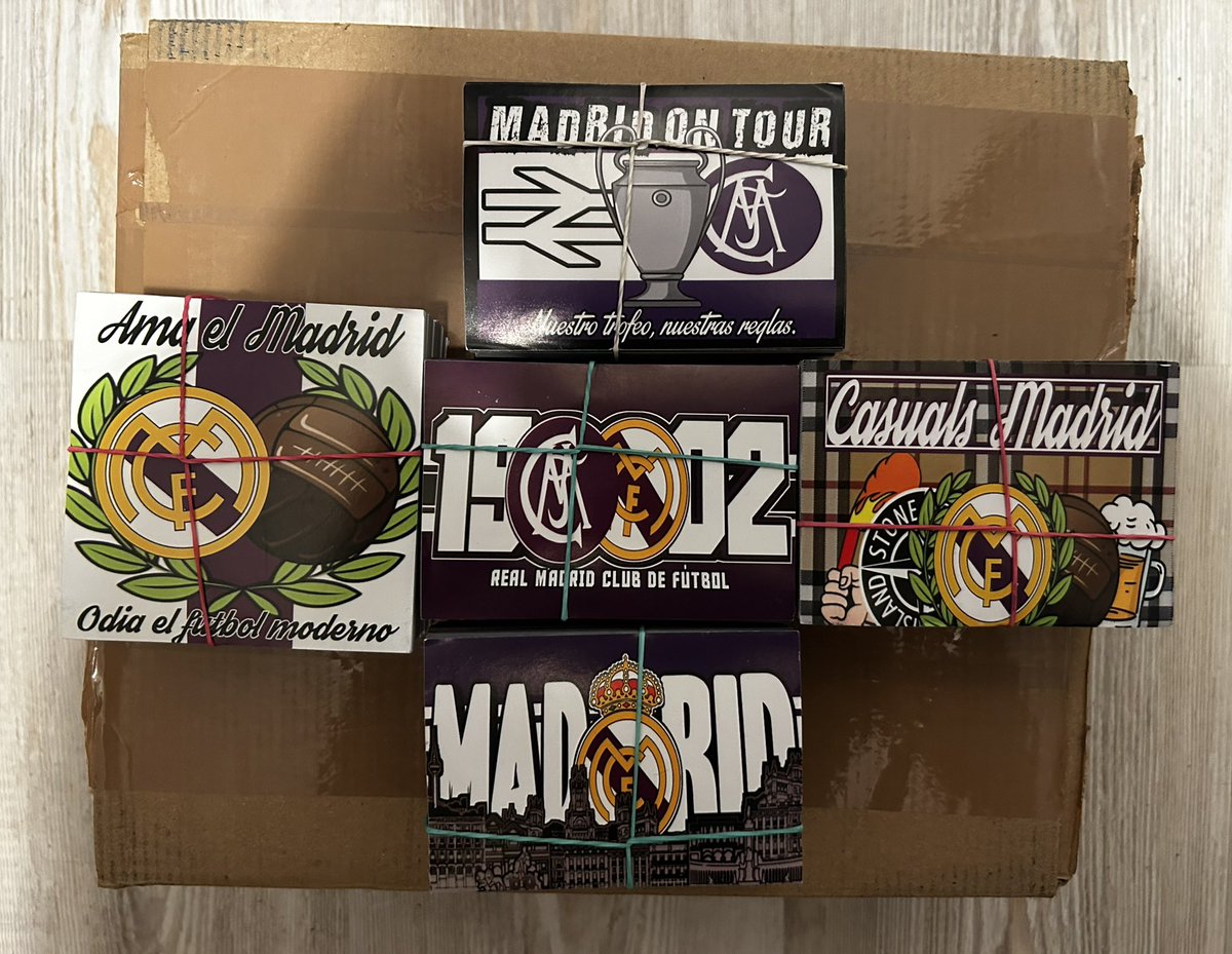 PegatinasRMCF_'s tweet photo. Pues empezamos por aquí…. 5000 pegatinas para empapelar Madrid 🤩🤩🤩 https://t.co/KKvDe1vCbA