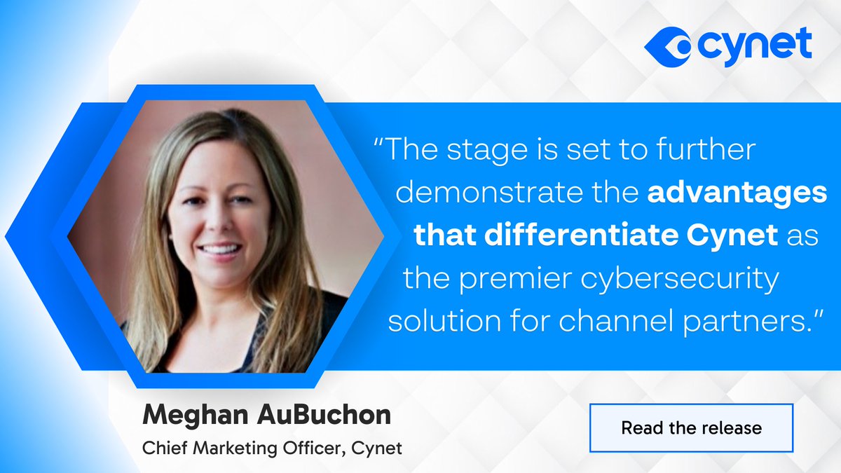 Cynet (@cynet360) on Twitter photo Meet Cynetโs new #CMO!
 ย 
Meghan AuBuchon will revamp our global marketing strategy to:
๐ท Boost brand.
๐ท Drive demand.
๐ท Deepen support for partners.
 ย 
๐ข Announcement โ cynet.com/companynews/anโฆ Meet Cynetโs new #CMO!
 ย 
Meghan AuBuchon will revamp our global marketing strategy to:
๐ท Boost brand.
๐ท Drive demand.
๐ท Deepen support for partners.
 ย 
๐ข Announcement โ cynet.com/companynews/anโฆ