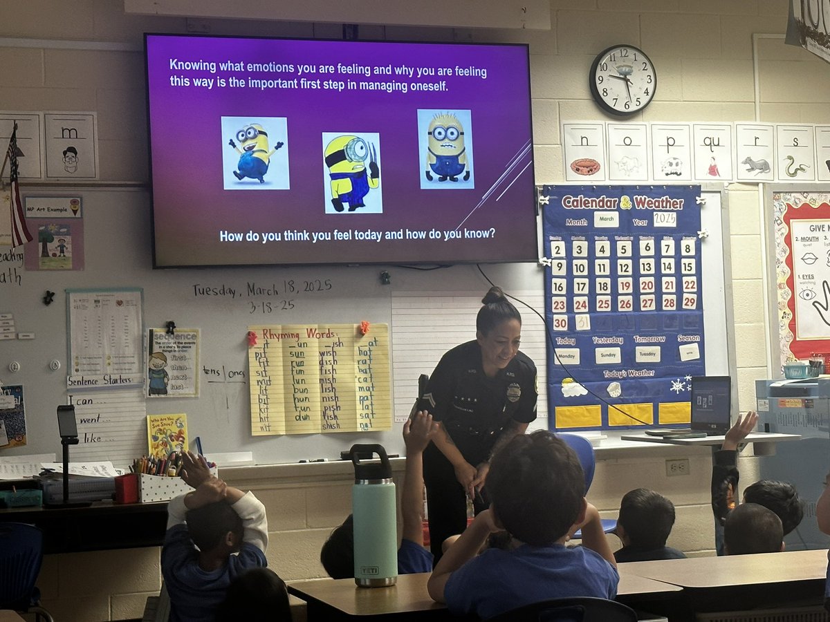 Chris Bonilla (@chrisbvoyager) on Twitter photo Mahalo to our community friend HPD Officer Camille for visiting our <a href="/Holomuael/">Holomua Elementary (Official)</a> Kindergartners this morning!
Understanding our feelings is an important skill our Voyagers are exited about this morning!
#WeAreHolomua
#StrongestTogether
#ItTakesAVillage Mahalo to our community friend HPD Officer Camille for visiting our <a href="/Holomuael/">Holomua Elementary (Official)</a> Kindergartners this morning!
Understanding our feelings is an important skill our Voyagers are exited about this morning!
#WeAreHolomua
#StrongestTogether
#ItTakesAVillage
