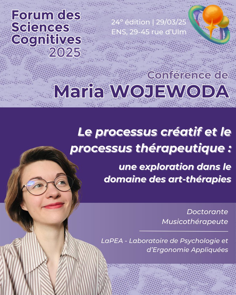 ✨ Rencontrez les intervenants du 24e FSC!

🎤  Intervenant:
Maria WOJEWODA

🎨Titre de la présentation:
Le processus créatif et le processus thérapeutique : une exploration dans le domaine des art-thérapies

(1/9)