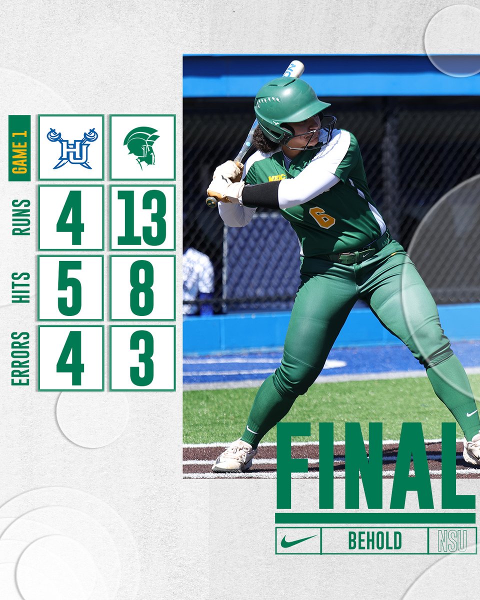 nsusoftball's tweet photo. Largest Margin of Victory against Hampton SINCE 2011!!

#GoldStandard🔰 https://t.co/GQ5ug2JoRo