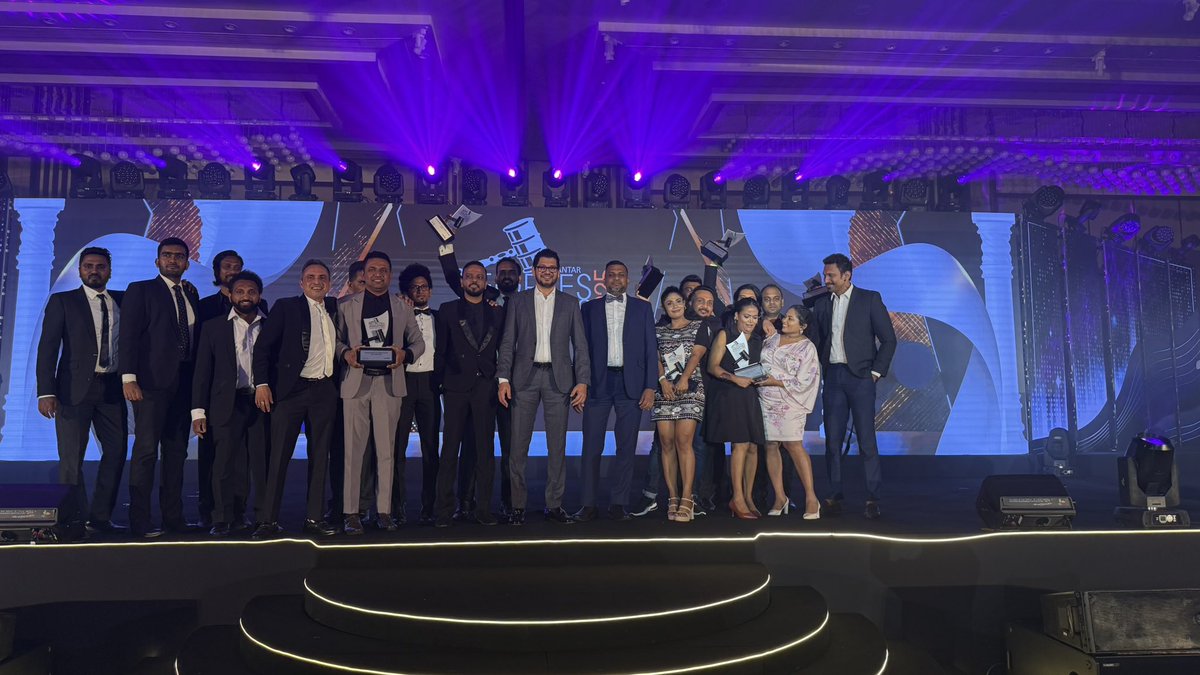 VincentSilvaVS's tweet photo. "Celebrating a triumphant night at the SLIM KANTAR PEOPLES AWARDS! . Grateful for the unwavering support of our chairman Mr Rayynor Silva,fans, colleagues, and the incredible teams behind the scenes. This is for all of us—dream big, work hard, and never stop believing! https://t.co/6HWj9U43OI