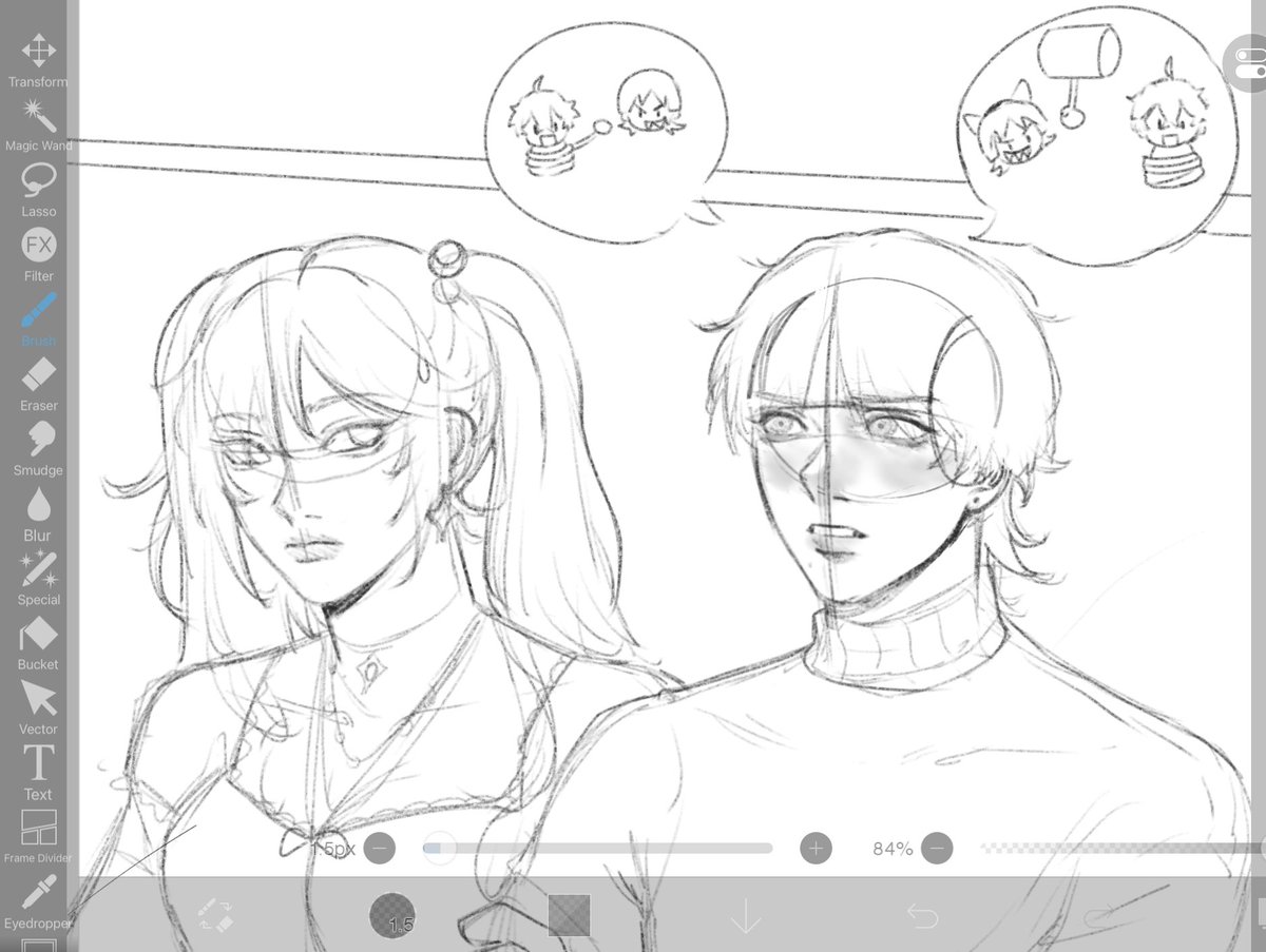 clemieart's tweet photo. mona and scara wip✨️ https://t.co/DDAPdmb4aA