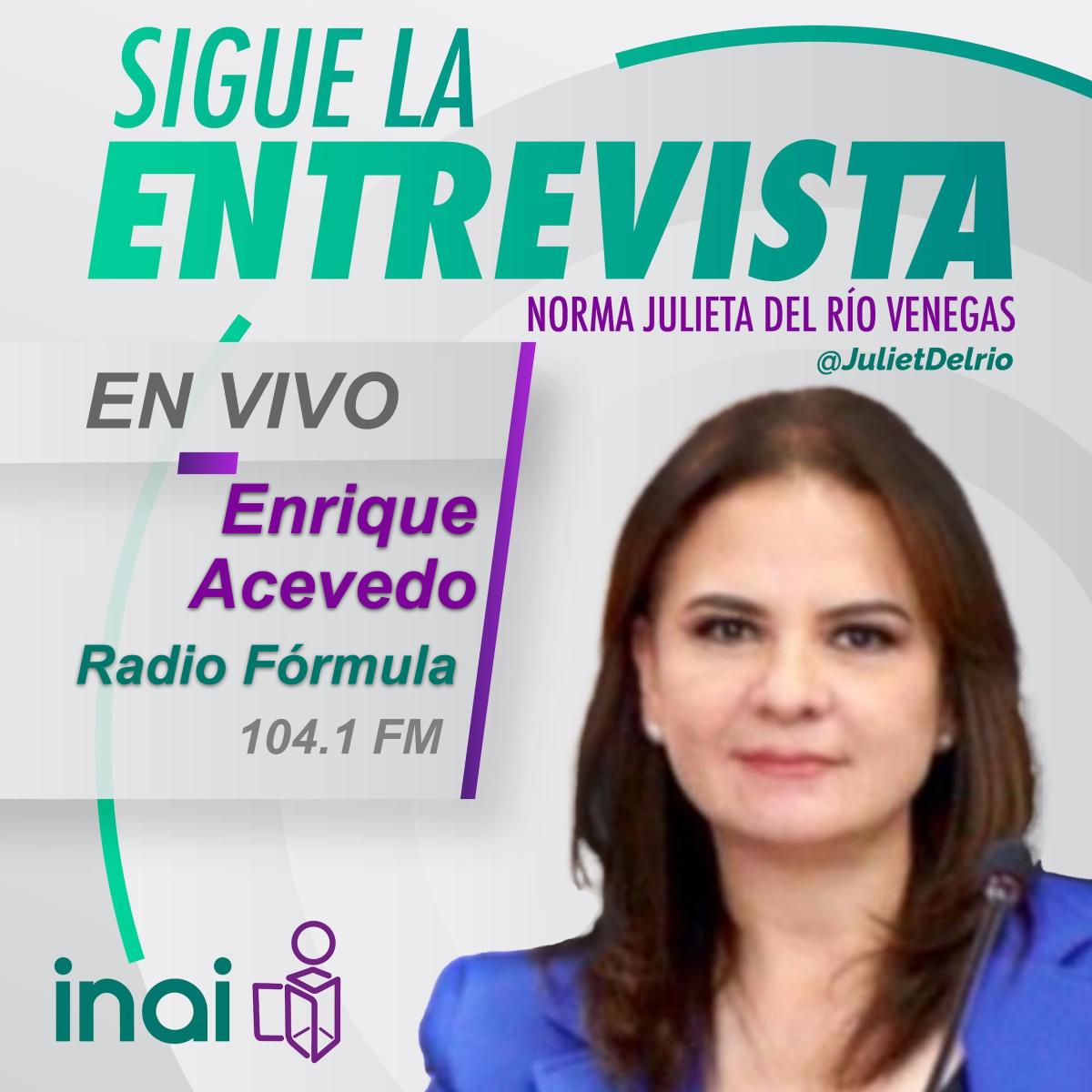 INAI (@inaimexico) on Twitter photo 🎙 #AlAire La comisionada <a href="/JulietDelrio/">Julieta Del Río Venegas</a> con <a href="/Enrique_Acevedo/">Enrique Acevedo</a> en @radio_formula
📻 Síguela en #EnVivo por ow.ly/Sp9150T5j1F o en el 104.1 FM 🎙 #AlAire La comisionada <a href="/JulietDelrio/">Julieta Del Río Venegas</a> con <a href="/Enrique_Acevedo/">Enrique Acevedo</a> en @radio_formula
📻 Síguela en #EnVivo por ow.ly/Sp9150T5j1F o en el 104.1 FM