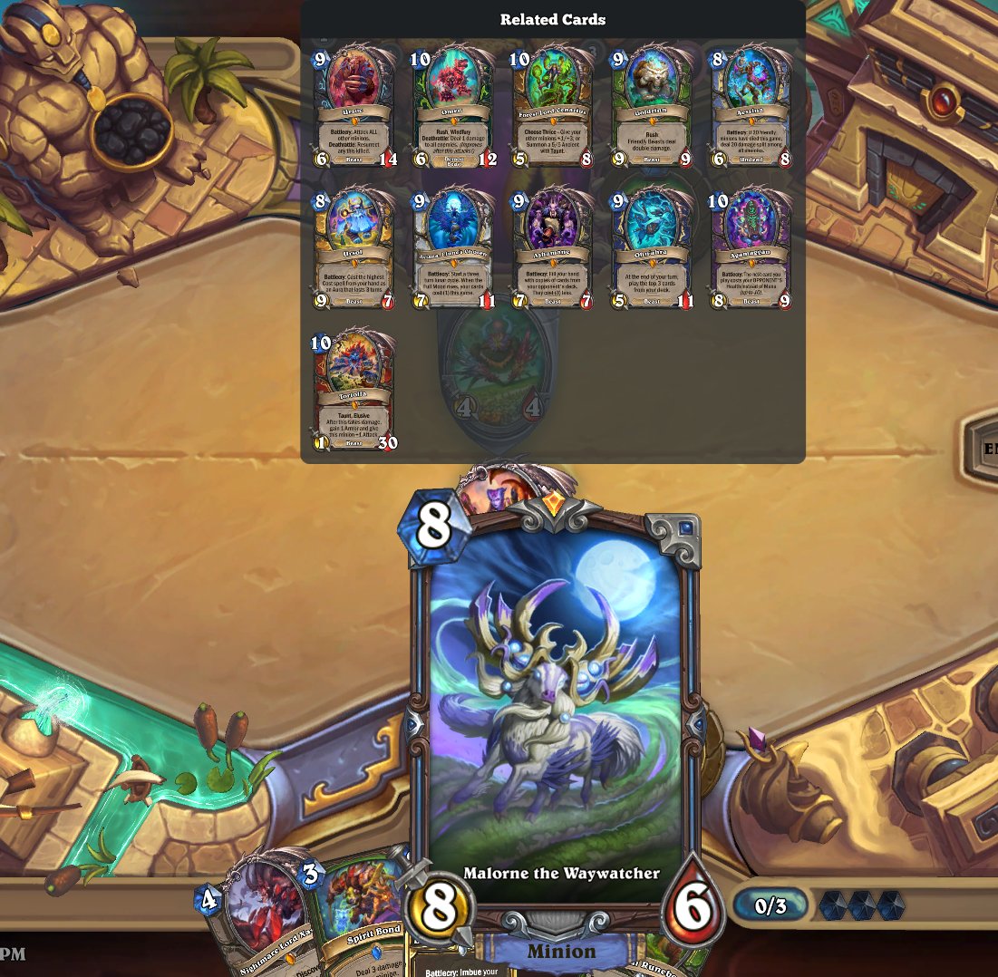 HSReplayNet's tweet photo. 🔥 HDT is ready for Into the Emerald Dream! 🌳

✅ New Counters &amp; Related Card Tooltips 
✅ Card Synergy Highlights 
✅ Taven Brawl and Arena fully supported

Update or Download HDT now for the best Hearthstone experience. Ad-Free, as always! https://t.co/22wZCEynIy