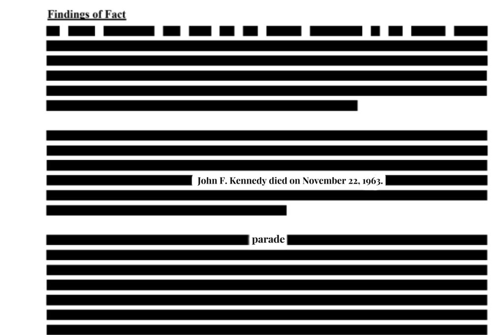 The JFK files: Phase 1