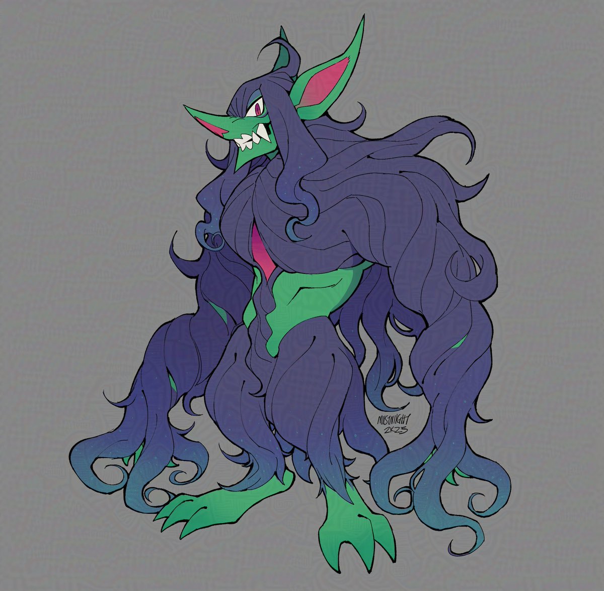 Was c0mm to draw Grimmsnarl!! Had sm fun cuz he's my favorite!!