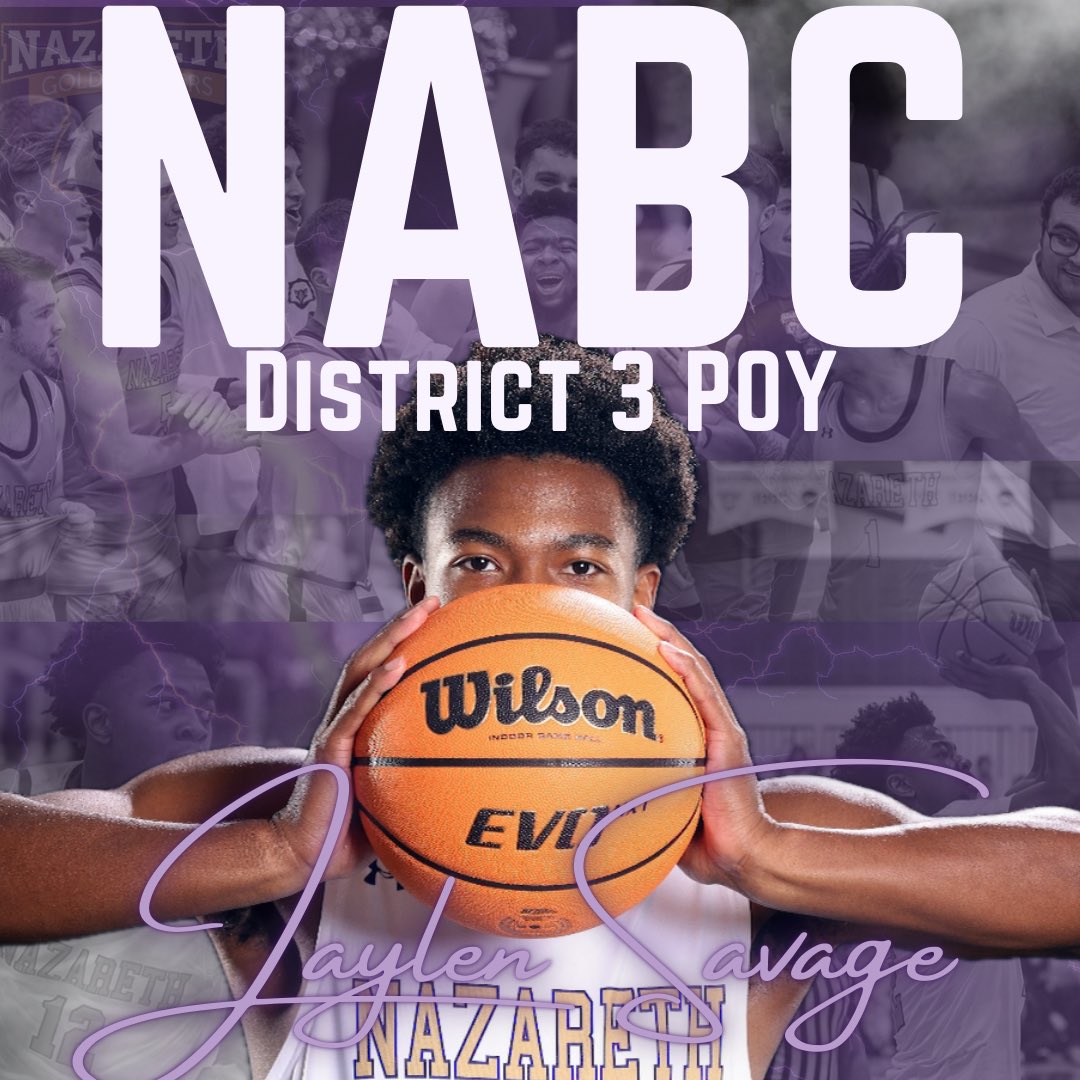 NazBasketball's tweet image. He’s even a better teammate than he is a player, and he’s a heck of a player! Jaylen Savage is the District 3 Player of the Year!
Another accolade for number 12.
#NazarethUniversity #FlyWithUs