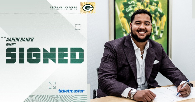 packers's tweet photo. Welcome Aaron Banks!
