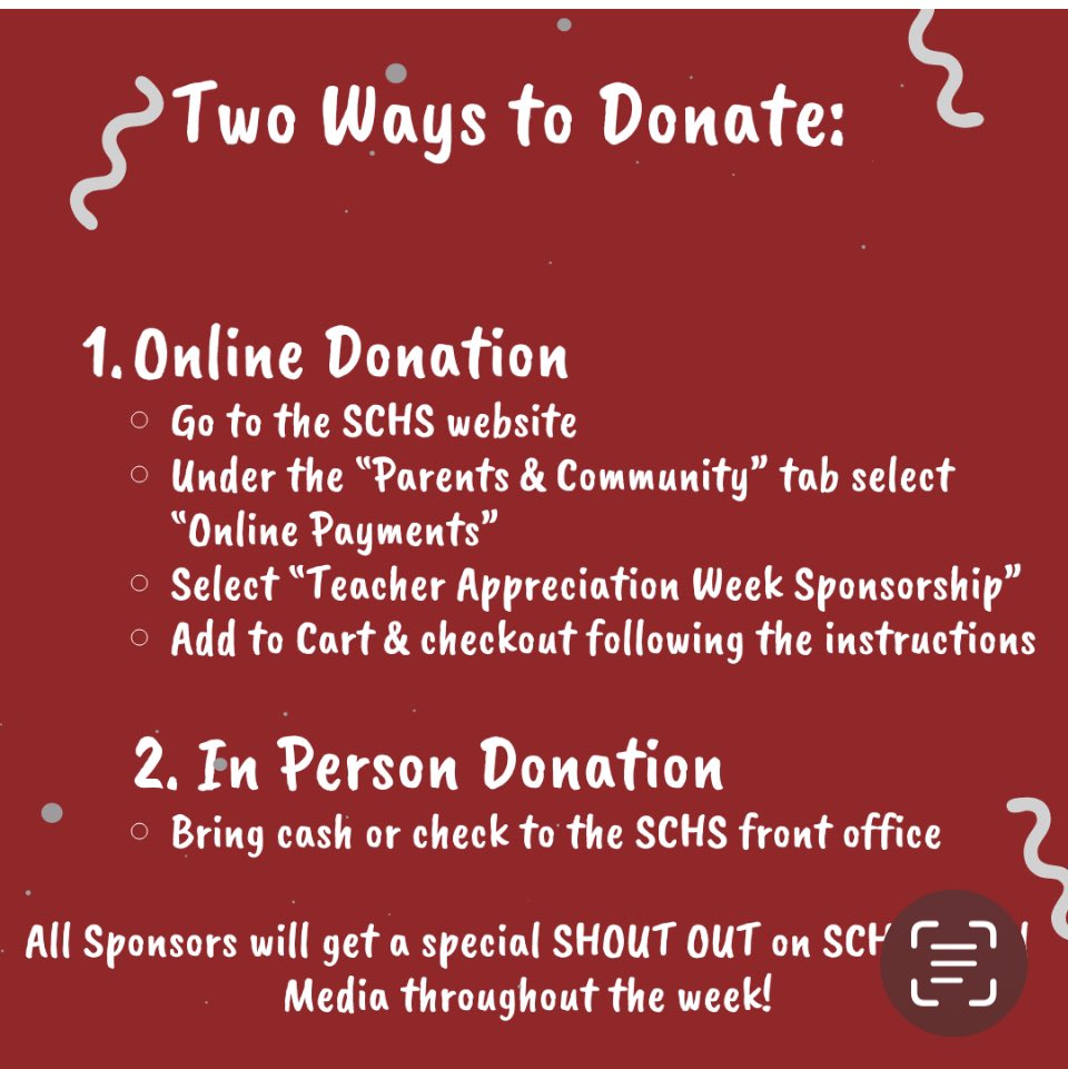 South Caldwell High School teachers &amp; staff have been AMAZING this year, despite some heartbreaking moments! Let's shower them with appreciation for Teacher Appreciation Week! Donate now to show them some love!❤️