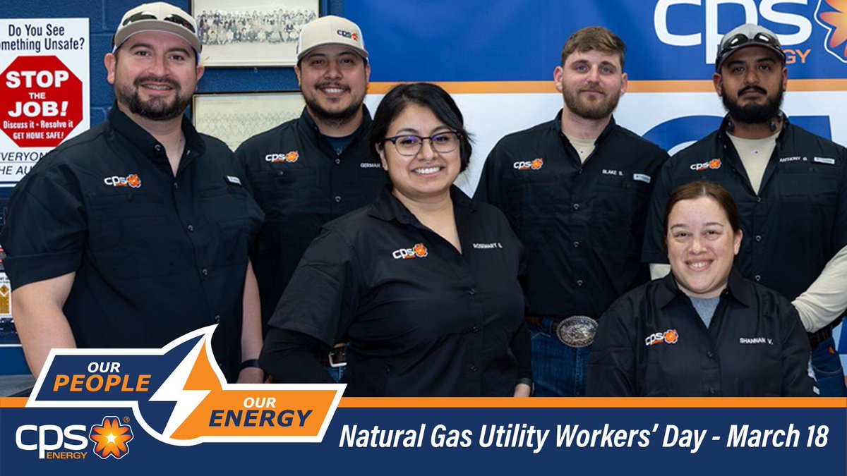 cpsenergy's tweet photo. March 18 is #NaturalGasUtilityWorkersDay! We're celebrating 260+ Gas Solutions team members who serve 389,116 customers &amp; maintain 6,062 miles of pipeline. 

Join us in honoring their dedication to delivering safe, affordable, and reliable natural gas! https://t.co/JB25jdNXsk