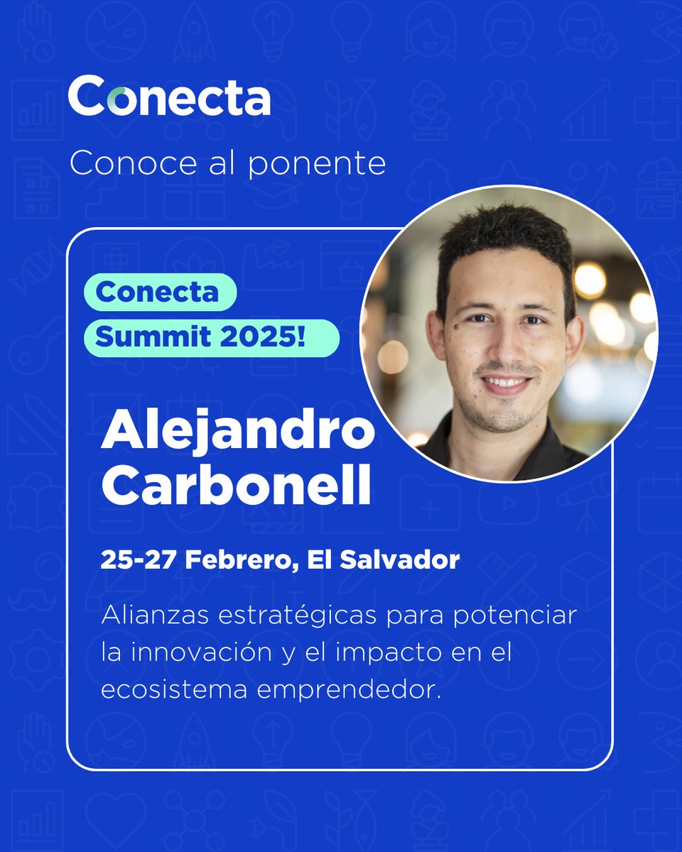 🤝 Las alianzas estratégicas son clave para el éxito del ecosistema emprendedor. El 25 y 26 de marzo, compartiré experiencias sobre cómo las colaboraciones han potenciado el ecosistema emprendedor y cómo podemos escalarlas para un mayor impacto. 
Nos vemos en Conecta Summit 2025!