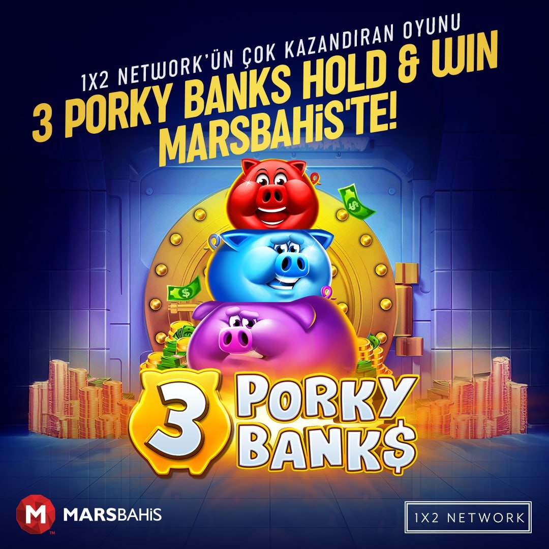 Guncellbonuslar's tweet photo. 🏧 #1X2 Network’ün çok kazandıran oyunu 3 Porky Banks Hold &amp; Win #Marsbahis’te! 😍

Güncel Giriş Adresi = https://t.co/F3pChaYzXJ

Mini, Major ve Mega Jackpotlarla kazancını katla! 

.

.

#BetBonus
#FreeBonus
#DenemeBonusu
#CasinoBonus
#NoDepositBonus
#BonusFırsatı
#BedavaBonus https://t.co/ljvaM8Hgs6