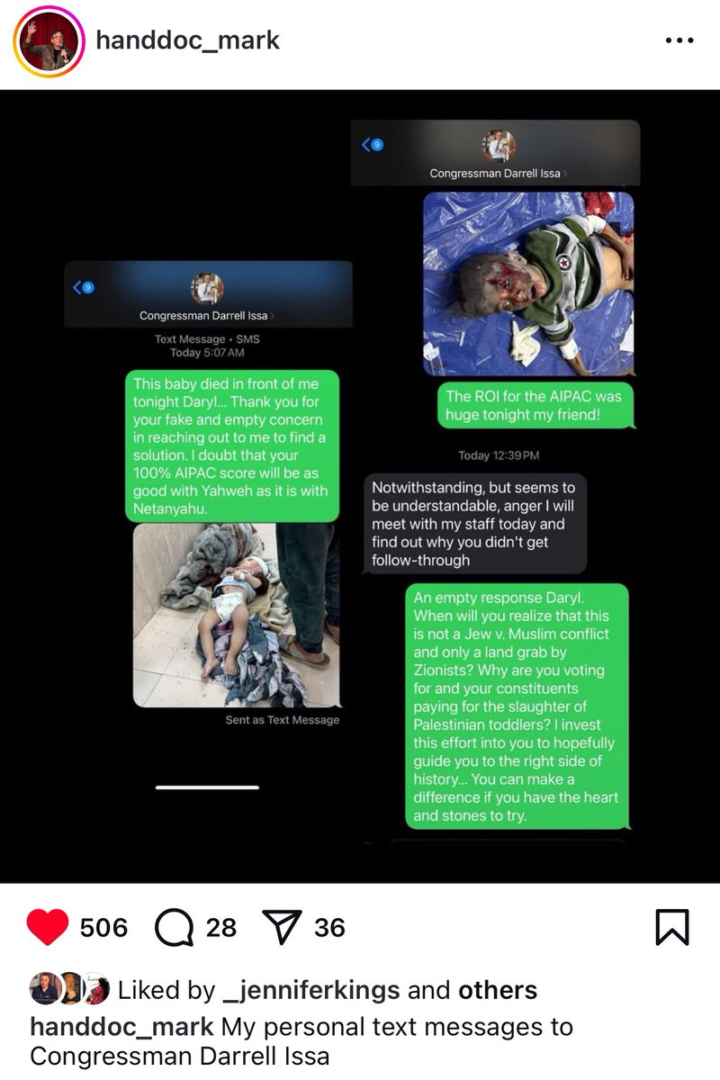 There is a doctor in Gaza right now named Dr. Mark Perlmutter who is sending text messages RIGHT NOW to congressman <a href="/DarrellIssa/">Darrell Issa</a> here are his texts.