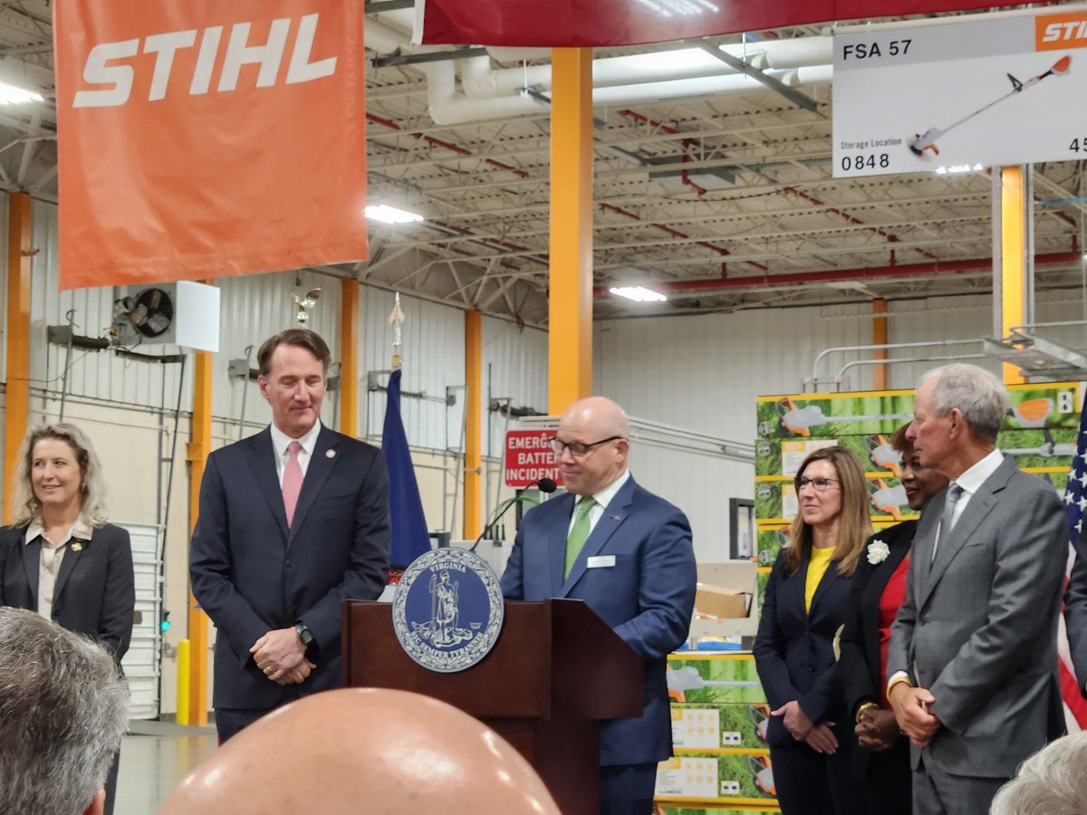 barrettstork1's tweet photo. Thank you @STIHLUSA for hosting an outstanding event today with @GovernorVA, @RepJenKiggans and numerous other dignitaries focused on economic development in the Commonwealth! https://t.co/UYaa6iImVC