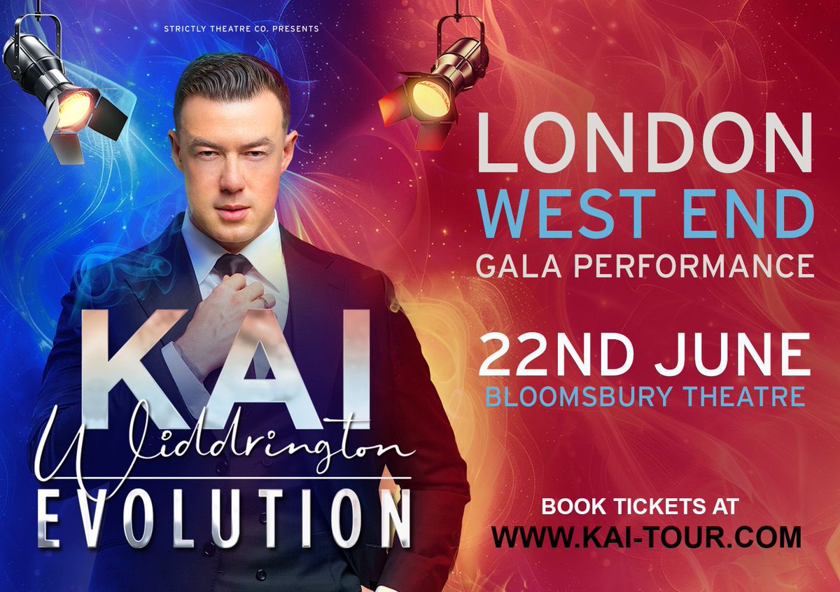 STheatreCo's tweet image. Gala Performance EVOLUTION TOUR @Kaiwidd Get your tickets for this very Special evening ❤️ kai-tour.com #westendshow #kaiwiddrington #londonperformance #evolutiontour #booknow #strictlytheatreco