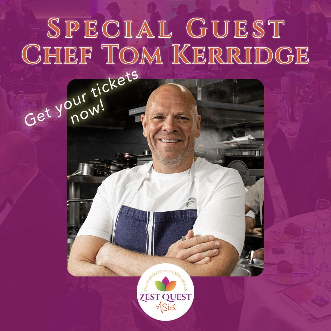 🔶🔶🔶We are pleased to announce that the esteemed Chef Tom Kerridge will be our special guest at the competition final &amp; gala dinner on April 4th.🔶🔶🔶

Get your tickets for this prestigious event now!
ow.ly/r0NU50ViAcW

#ZestQuestAsia2025
