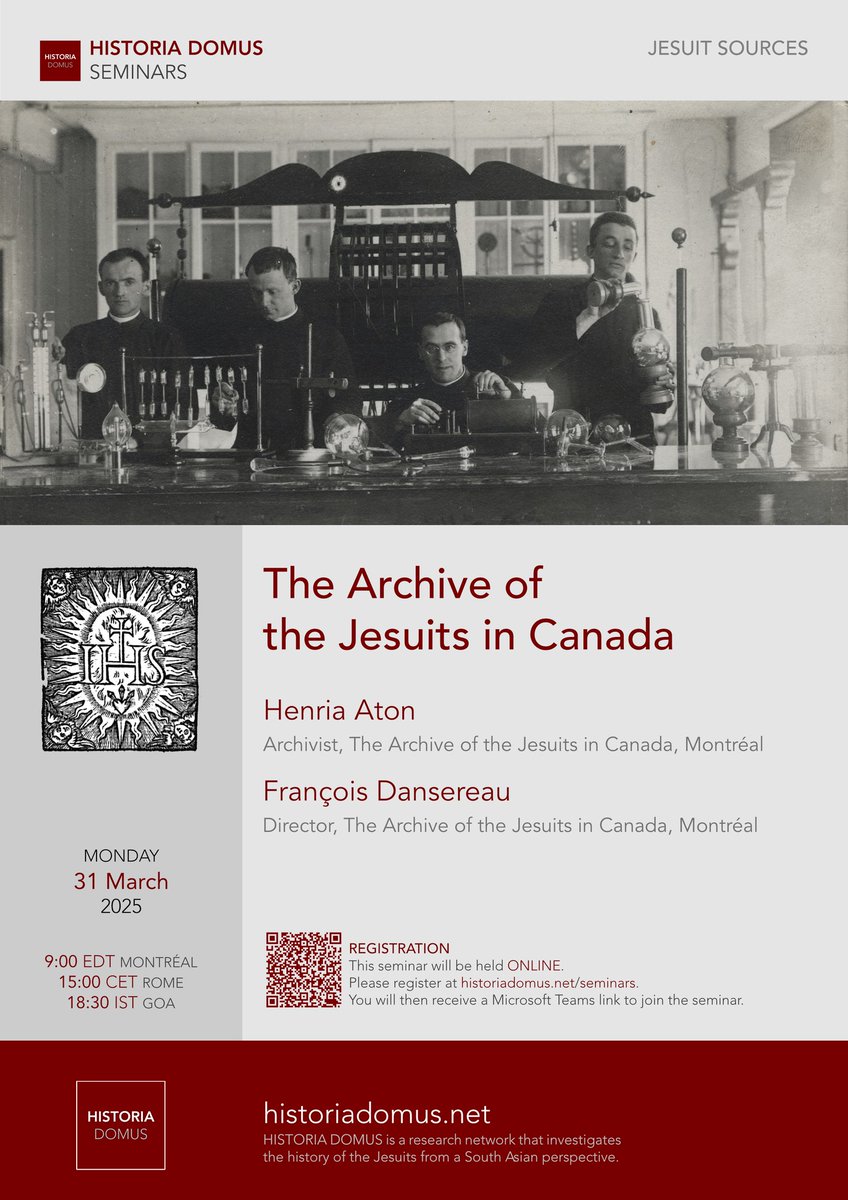 Please join archivists from the Archive of the Jesuits in Canada for a webinar highlighting records related to the Jesuits of Canada in South Asia as well as Jesuit interactions with Canada's Indigenous communities. 
March 31 at 9 am (EDT). Register  at loom.ly/iOBVeZA