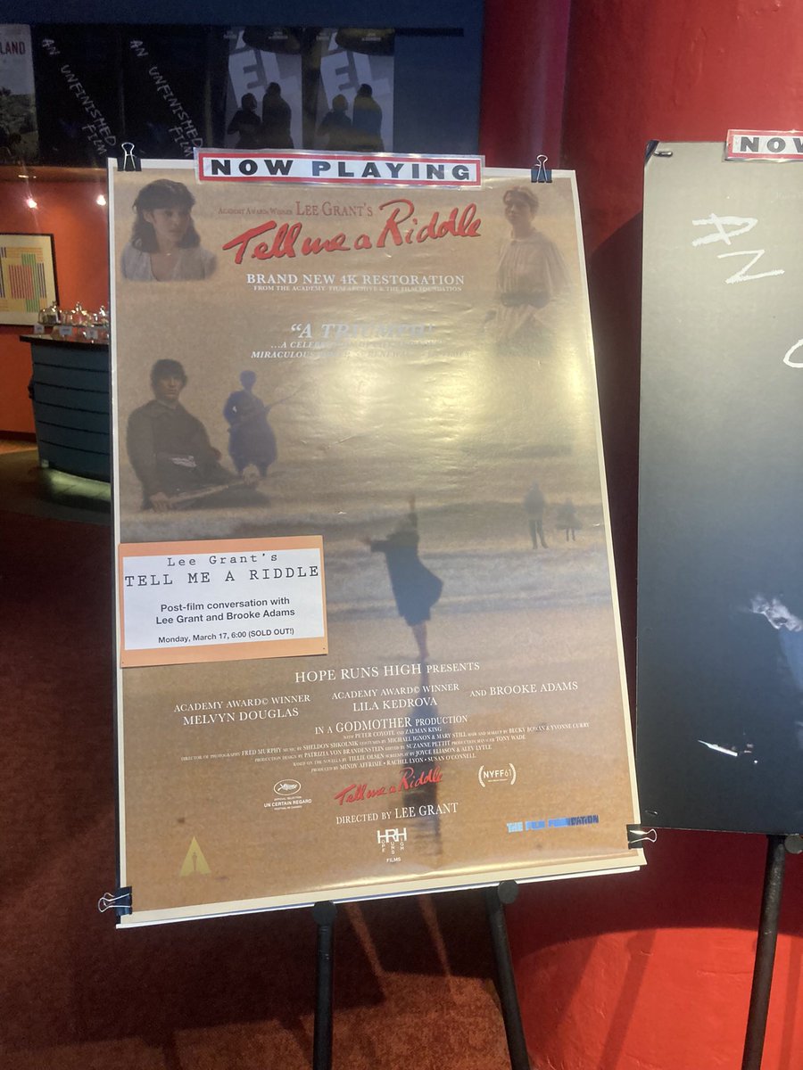 Hope Runs High (@hoperunshigh) on Twitter photo Thanks to everyone in last night’s sold out showing of TELL ME A RIDDLE at <a href="/FilmForumNYC/">Film Forum</a>! It was great to have so much of the cast and crew in attendance. The new 4K restoration is #nowplaying on digital.
hoperunshighfilms.com/tell-me-a-ridd… Thanks to everyone in last night’s sold out showing of TELL ME A RIDDLE at <a href="/FilmForumNYC/">Film Forum</a>! It was great to have so much of the cast and crew in attendance. The new 4K restoration is #nowplaying on digital.
hoperunshighfilms.com/tell-me-a-ridd…