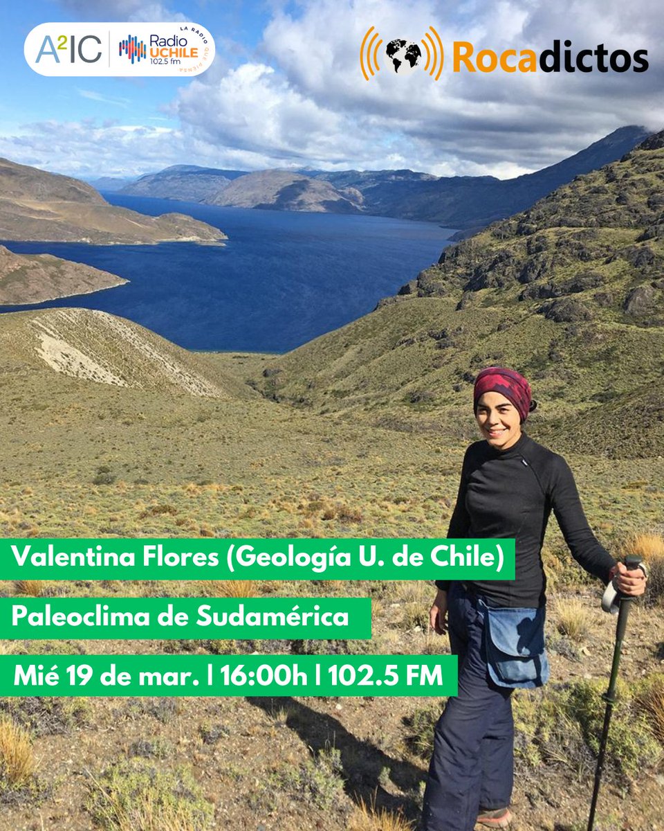🔴 MIÉRCOLES: La Dra. Valentina Flores (@uchile_geologia) y su equipo de investigación se hicieron la siguiente pregunta: ¿Cómo era el clima de Sudamérica en el pasado? ¡Sintoniza #ROCADICTOS y conoce la respuesta!

🗓️ 19/03
⏰ 16:00h
🎙️ 102.5 FM
🔗 radio.uchile.cl