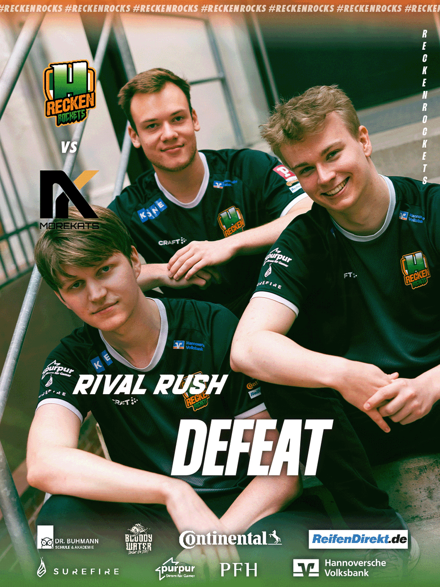 DIE RECKEN (@reckenrockets_h) on Twitter photo Leider hat es nicht gereicht gegen <a href="/Morekats/">Morekats Gaming</a> und wir müssen uns 0:4 geschlagen geben.. Leider hat es nicht gereicht gegen <a href="/Morekats/">Morekats Gaming</a> und wir müssen uns 0:4 geschlagen geben..