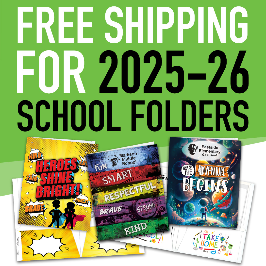 Did you know that shipping is FREE when you order 2025-26 School Folders. Our high-quality folders feature double-reinforced pockets, making them an indispensable tool for parent-teacher communication. Get a quote or order online at
schoolmate.com/school-folders…