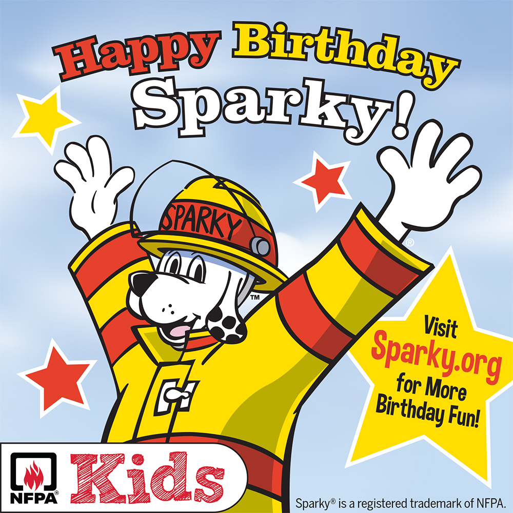 Sparky_Fire_Dog's tweet image. Happy 74th Birthday @Sparky_Fire_Dog! Celebrate by testing your smoke alarms today. A working smoke alarm saves lives—replace any that are 10+ years old to keep your home safe. #Sparky74 #HappyBirthdaySparky #FireSafety #TestYourAlarms