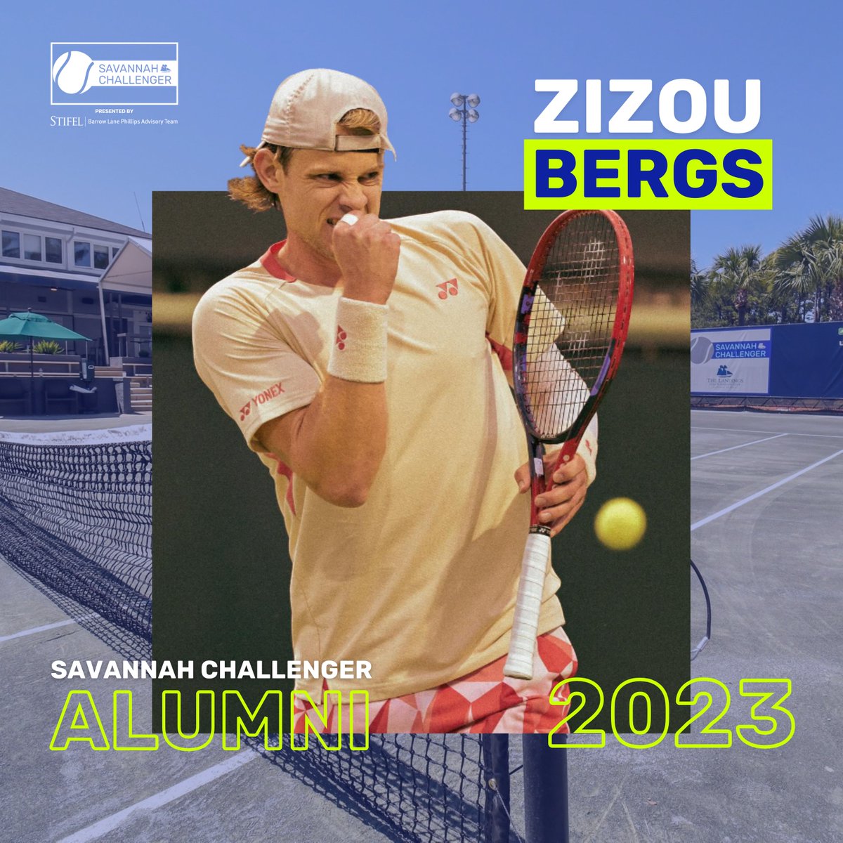 Savannah Challenger (@sav_challenger) on Twitter photo In 2023, <a href="/ZizouBergs/">Zizou Bergs</a> battled through the #SavChallenger here in Savannah, taking another step in his journey to the top. Since then, he’s been making waves on the ATP Tour and beyond. We love our #SavChallenger alumni! In 2023, <a href="/ZizouBergs/">Zizou Bergs</a> battled through the #SavChallenger here in Savannah, taking another step in his journey to the top. Since then, he’s been making waves on the ATP Tour and beyond. We love our #SavChallenger alumni!