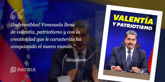 Inicia la entrega del Bono Valentía y Patriotismo enviado por nuestro Presidente Nicolás Maduro a través de la Plataforma Patria. 

La entrega tendrá lugar entre el 18 y 22 de marzo de 2025.