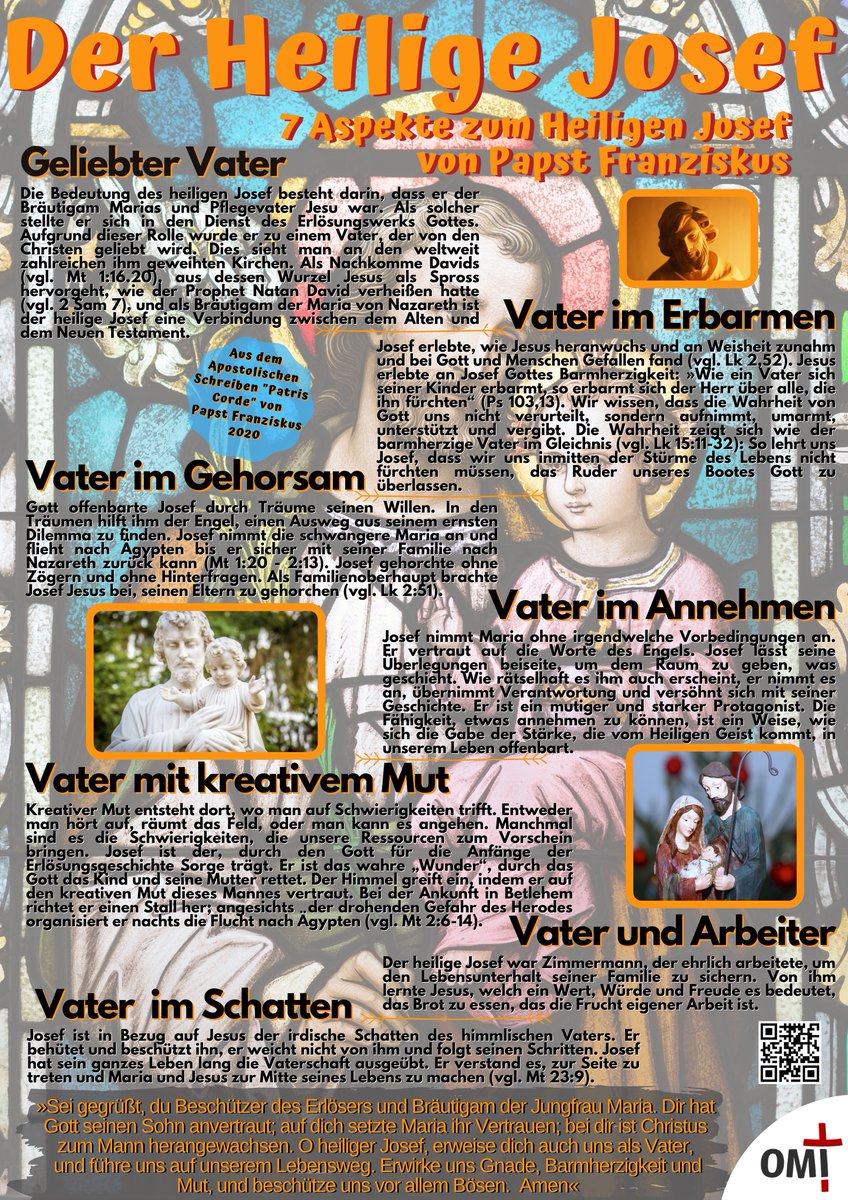 Zum Hochfest des Heiligen Josef, einige Gedanken von Papst Franziskus zum hl. Josef.
#Josef; #Joseph