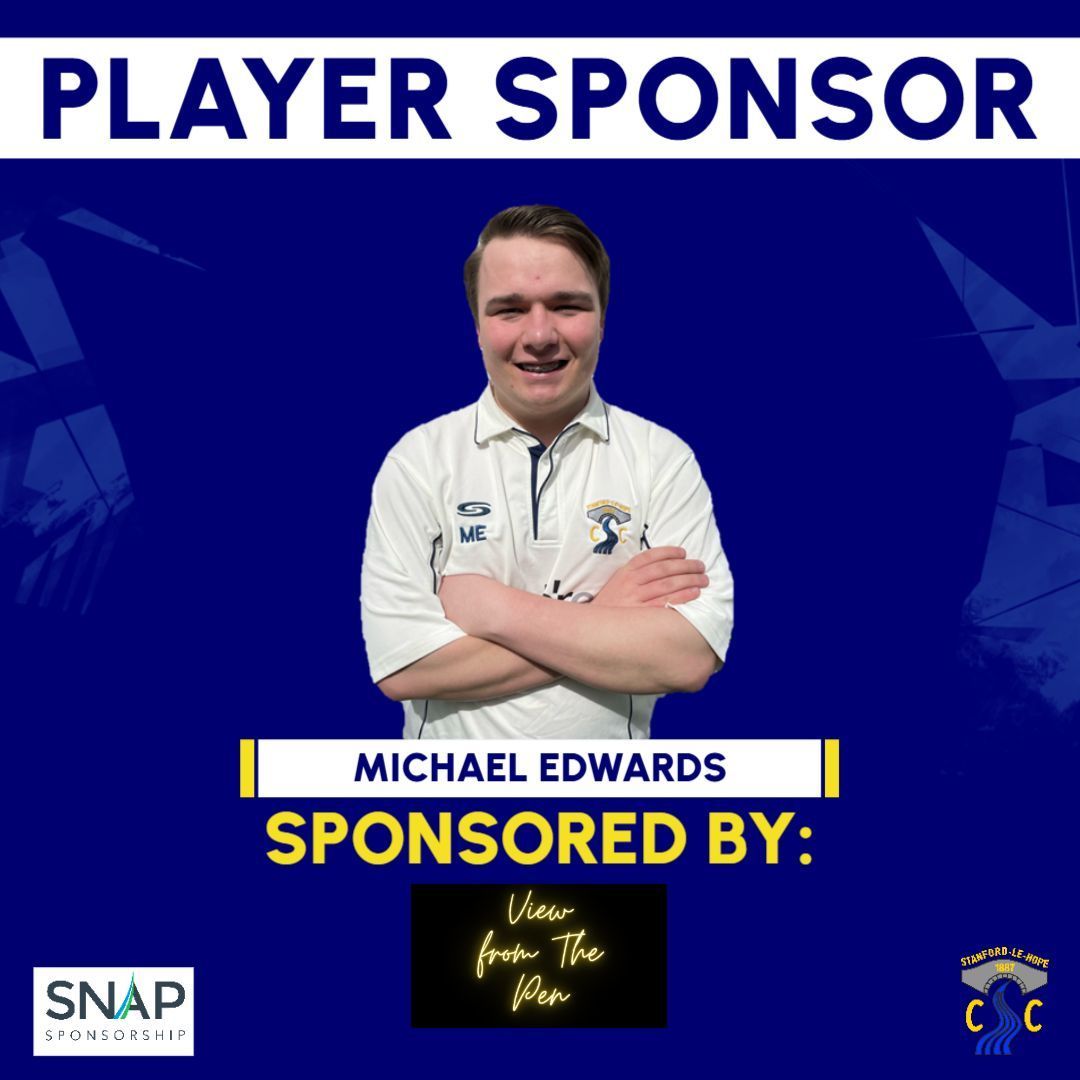 Stanford-le-Hope Cricket Club (@1887slhcc) on Twitter photo A huge THANK YOU to The View From The Pen Podcast who have sponsored Michael Edwards for the 2025 season! ๐๐ Your support makes a real difference, and weโre incredibly grateful for your generosity.
#PlayerSponsorship #SLHCC
<a href="/Michael70588557/">Michael Edwards</a>
<a href="/EastThurrockCFC/">East Thurrock Community Football Club</a> A huge THANK YOU to The View From The Pen Podcast who have sponsored Michael Edwards for the 2025 season! ๐๐ Your support makes a real difference, and weโre incredibly grateful for your generosity.
#PlayerSponsorship #SLHCC
<a href="/Michael70588557/">Michael Edwards</a>
<a href="/EastThurrockCFC/">East Thurrock Community Football Club</a>