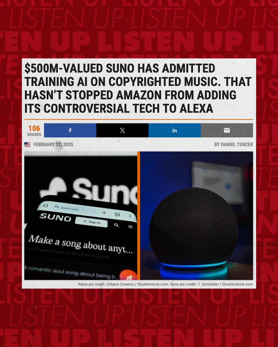 Amazon’s controversial new partnership with Suno allows millions of users create AI-generated songs with just a voice prompt. But here’s the problem: Suno has admitted to training its models on copyrighted material without authorization and is currently facing multiple lawsuits