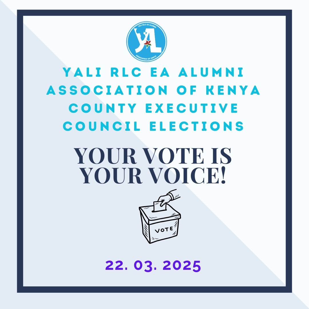 We are pleased to announce the upcoming County Executive Council Elections scheduled for Saturday, 22nd March 2025. 

Positions:

• County Chapter Lead
• Honorary Secretary and the
• Treasurer
• County Events and Networking Lead
• Alumni Outreach Lead

#YALIElection2025